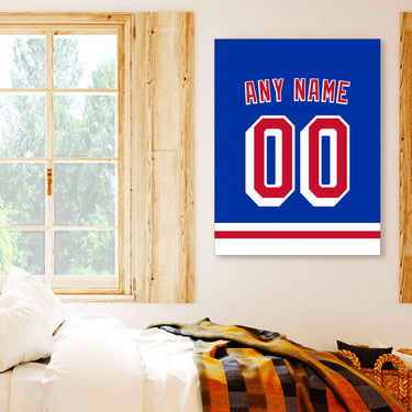 New York Jersey Custom Canvas Print Wall Art for Boy Girl Men Women Hockey Personalized Canvas Art
